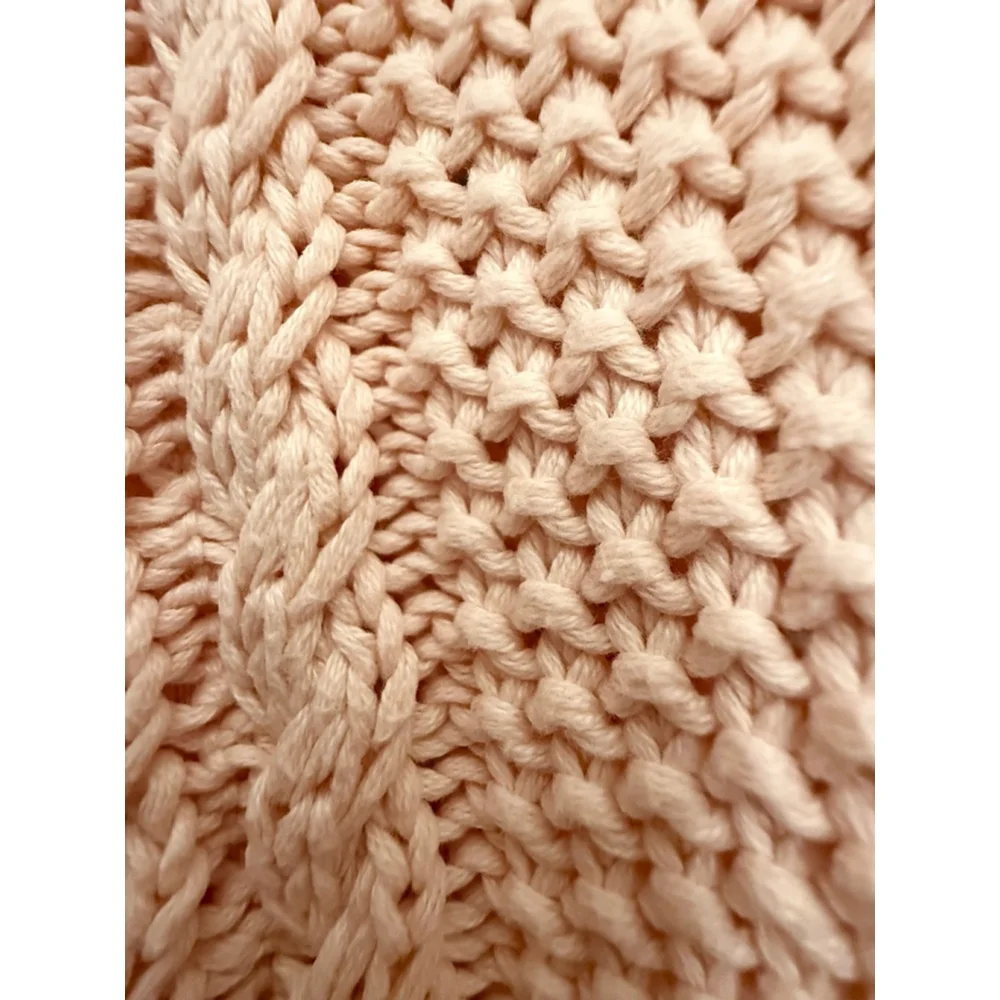 Women's VENUS Pink Cable Knit Sleeveless Crew Neck Sweater S - Picture 8 of 14